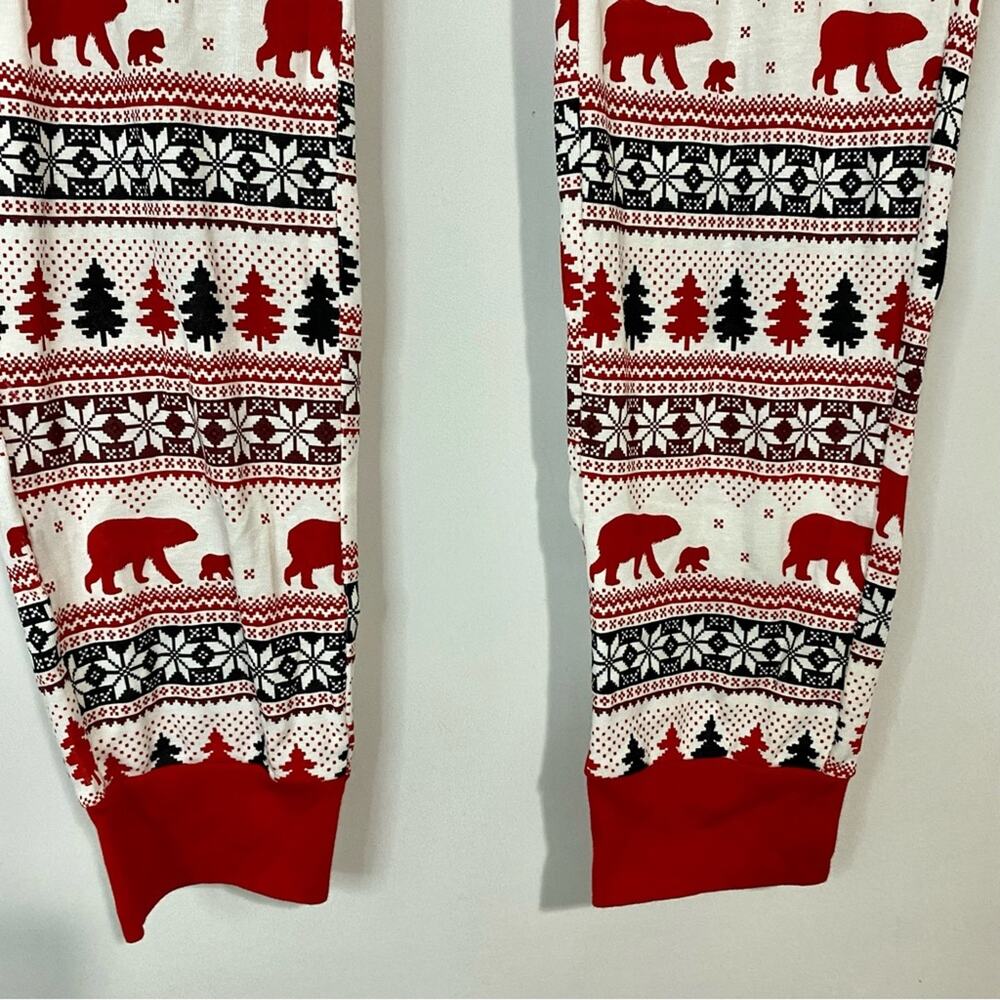 Wondershop Women’s Christmas Bear Tree Print Sleepwear Pants Red & White NWOT - Picture 3 of 5